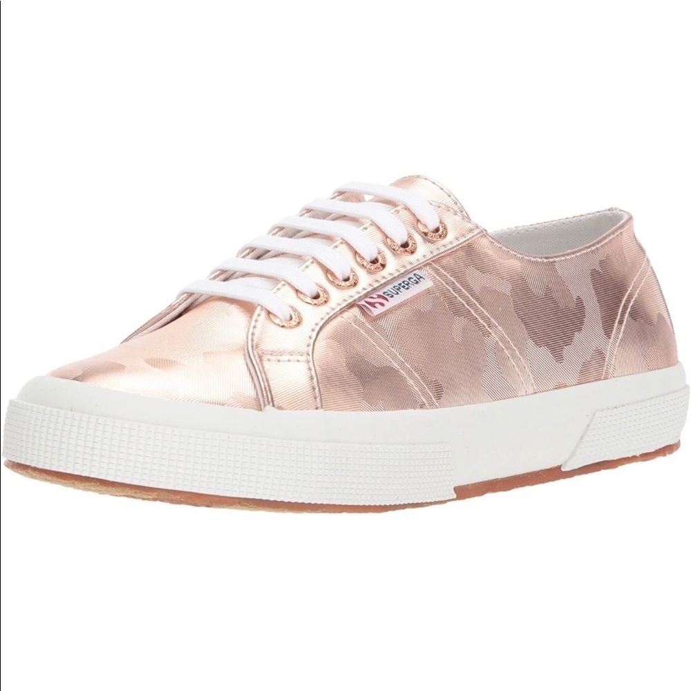 Superga Womens 2750 Pink Army Chrome Sneaker